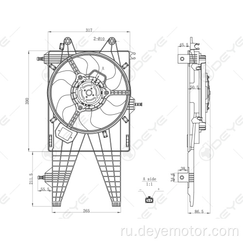 Радиатор вентилятора воздушного охлаждения 12v для FIAT PUNTO